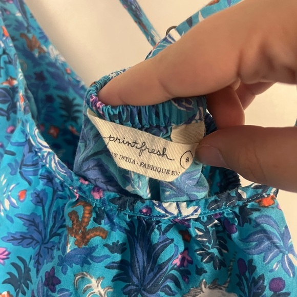 Printfresh Blue Unicorn tank top organic cotton size XS - Picture 4 of 6